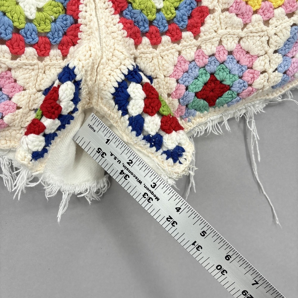 BLANKNYC Shorts Womens 25 Crochet Granny Square Patchwork ‎ Barrow High Rise - Picture 9 of 15